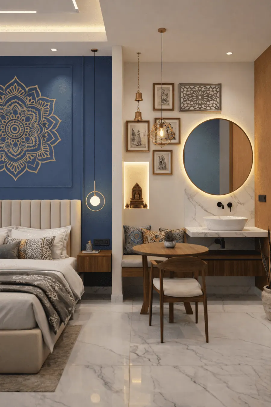 Luxury bedroom interior design by Teak Room Interiors