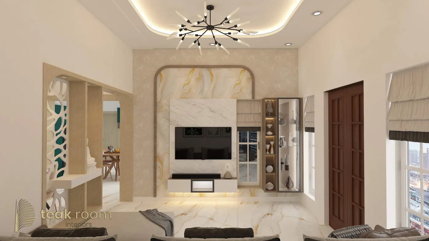 Luxury living room interior design by Teak Room Interiors