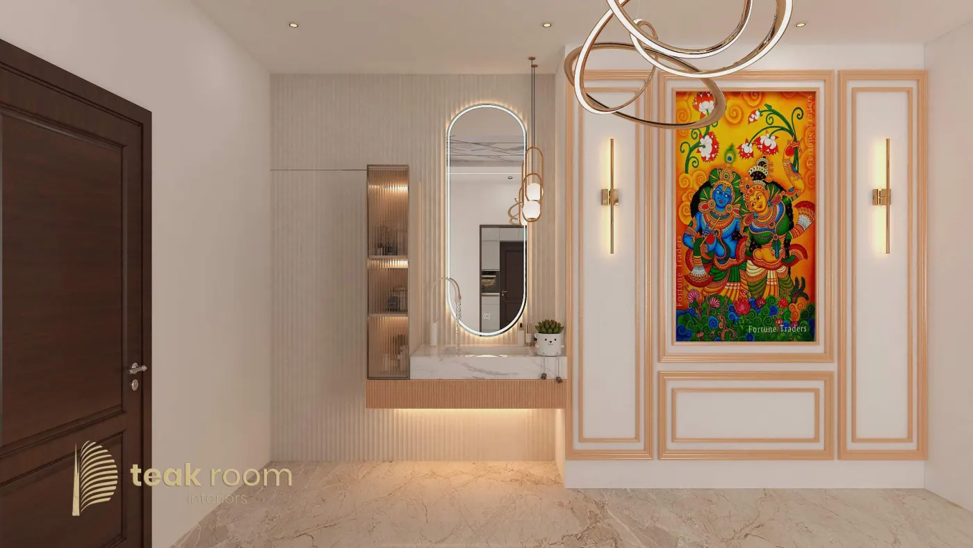 Custom wash unit design by Teak Room Interiors